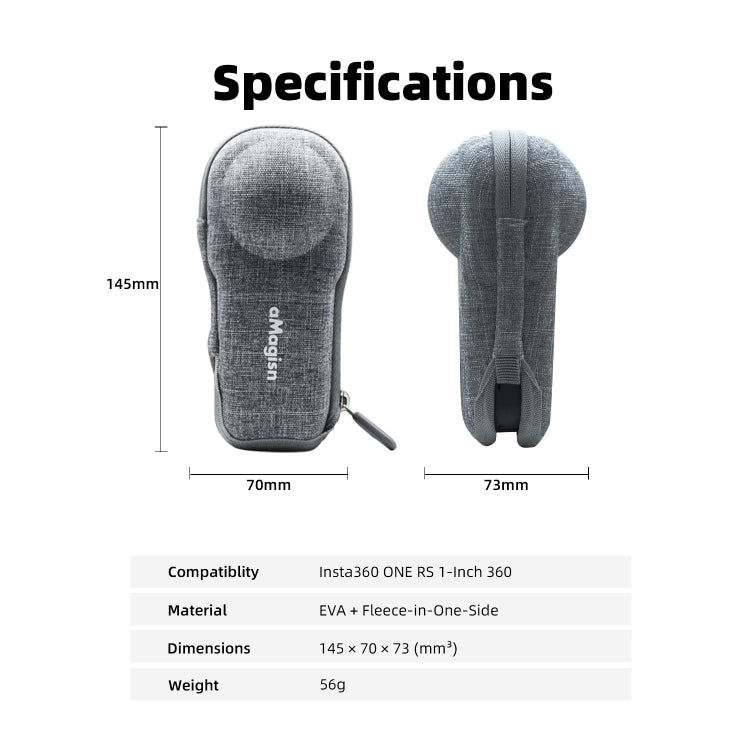 For Insta360 ONE RS 1-inch 360 aMagisn Panoramic Body Bag Sports Camera Accessories, For Insta360 ONE RS 1-inch 360