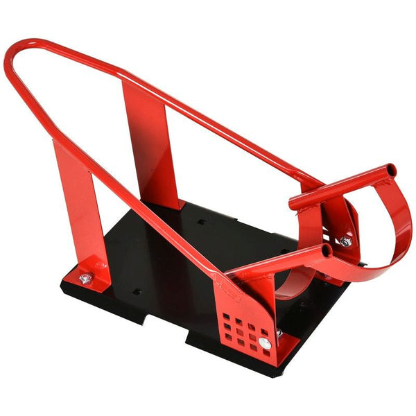 Steel Freestanding Motorcycle Wheel Chock Red