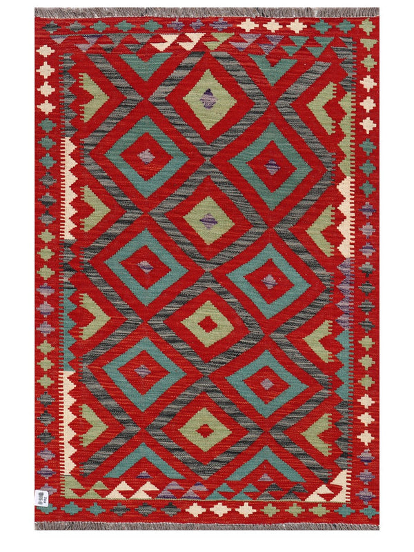 Maimana Afghanistan Kilim Rug - 147 x97 cm