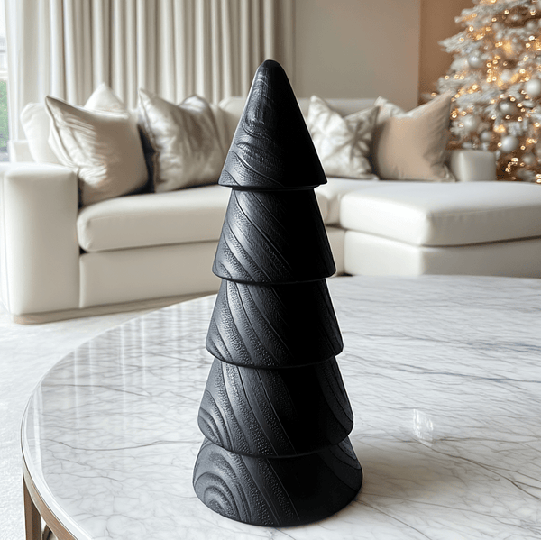 Black Wooden Decorative Festive Tree Ornament