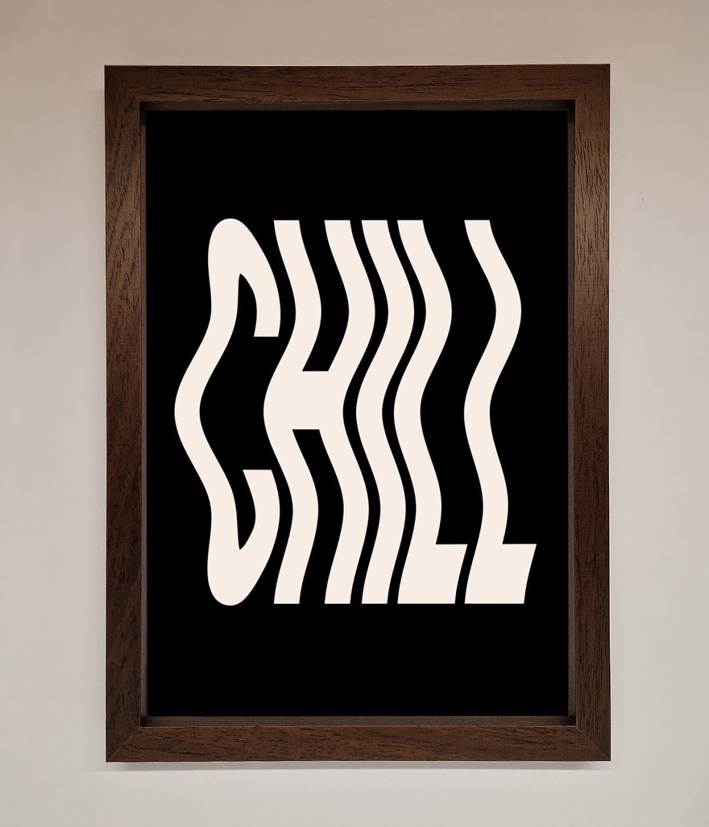Chill Black Framed Wall Art - Zestio