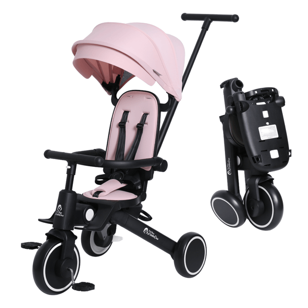 Foryourlittleone Xplor 6 in 1 Foldable Trike - Pastel Pink (10m-5y)