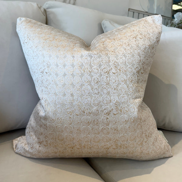 Frankie Gold Metallic Geometric Cushion - 50x50cm