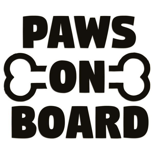 Paws On Board Iron On HTV Transfer
