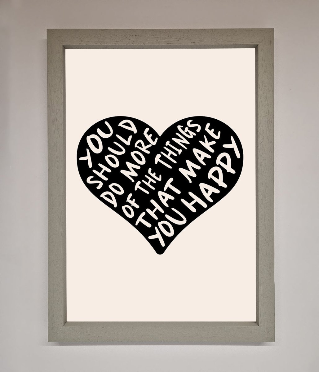 Happy Heart Framed Print - Zestio