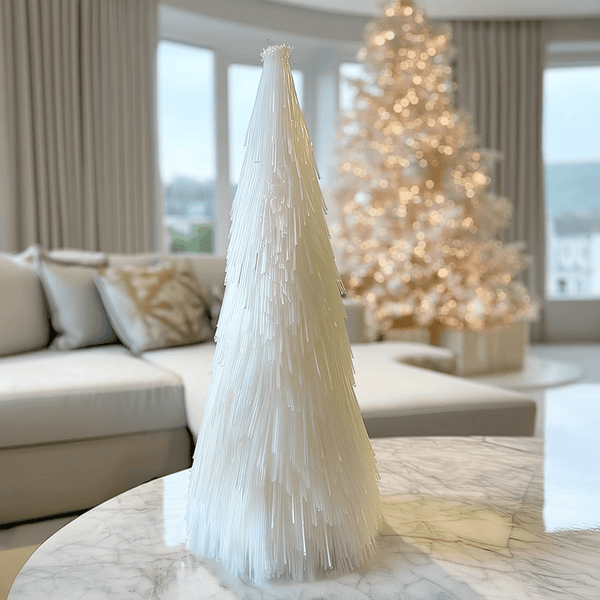 Medium White Decorative Christmas Tree Ornament