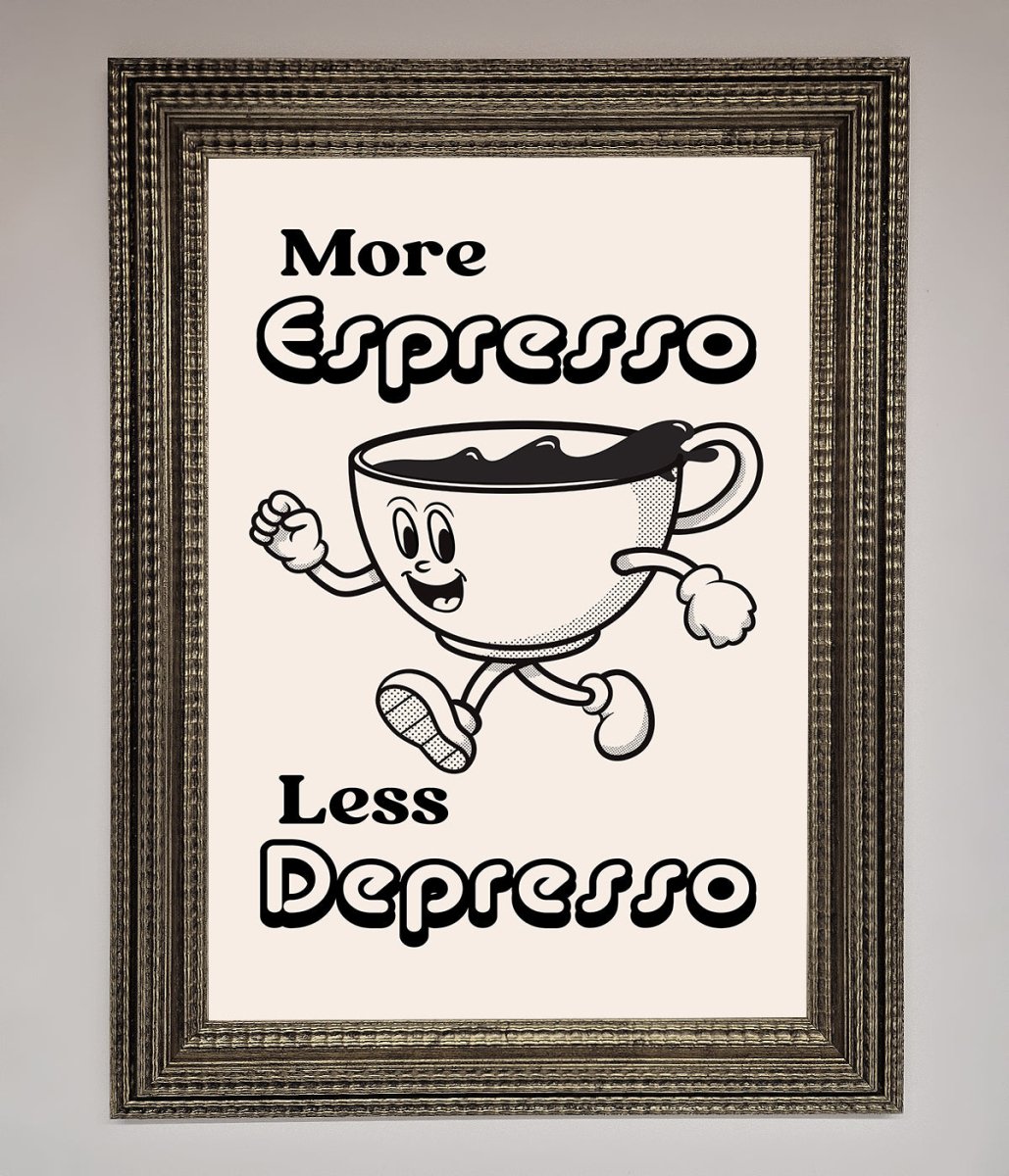 More Espresso Framed Print - Zestio