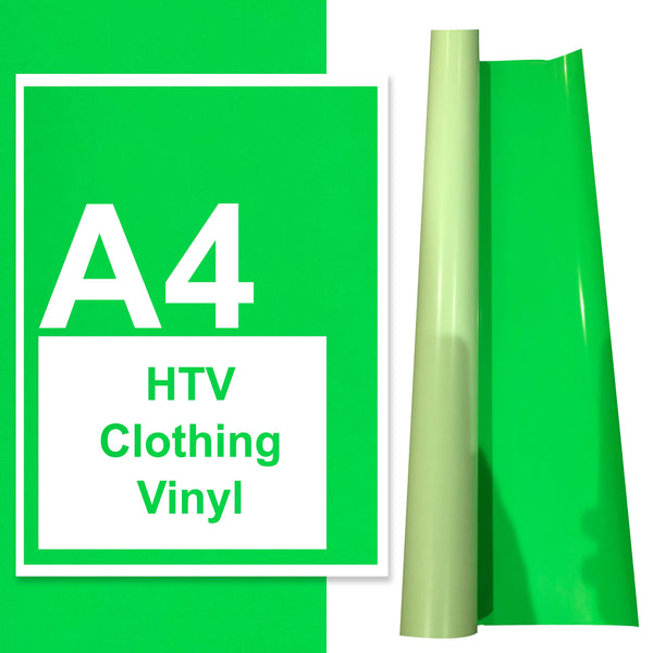 A4 A3 A2 Iron On Vinyl Sheets Neon Green