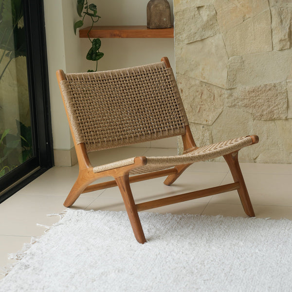 Zara Teak & Rattan Accent Chair