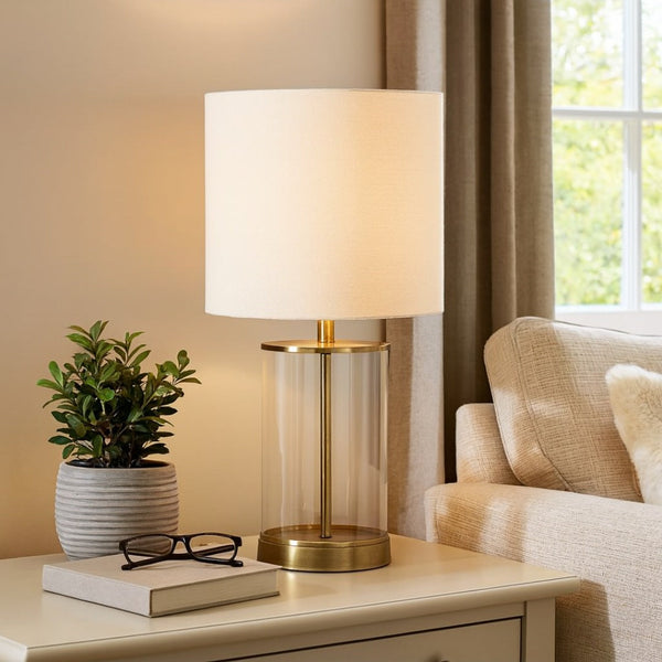 Adelia Antique Brass Small Table Lamp