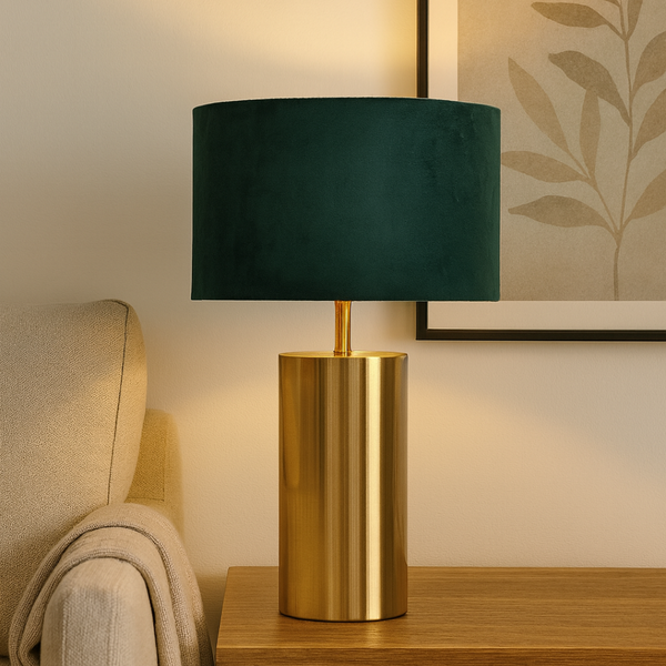 Ziva Large Dark Green Touch Table Lamp
