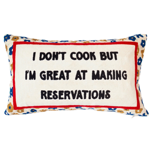 I Don't Cook Needlepoint Cushion