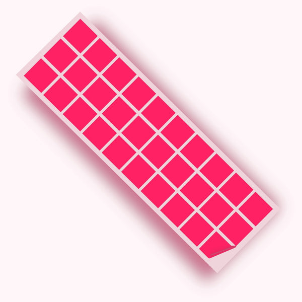 Pink Matte 2 in SQ Vinyl Wall Tile Stickers Kitchen & Bathroom Transfers
