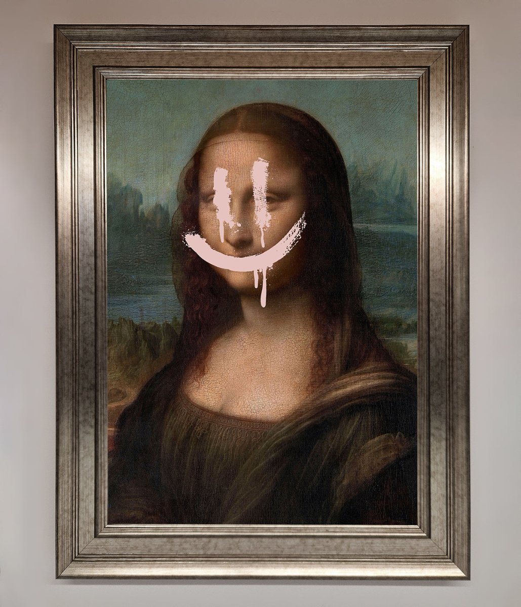 Smiley Mona Framed Poster - Zestio