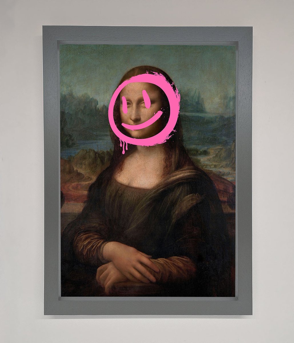 Smiley Mona Lisa Framed Print - Zestio