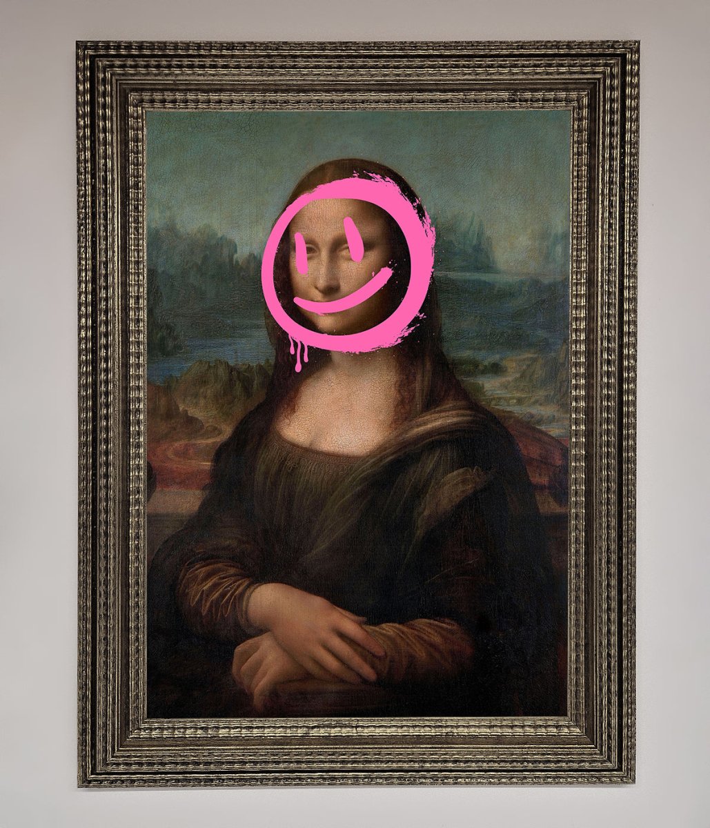 Smiley Mona Lisa Framed Print - Zestio