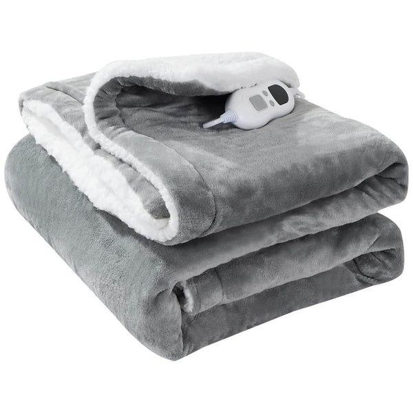Ultra Soft Double Layer Electric Heated Throw Blanket with Adjustable Heat Settings & Overheat Protection by OLIVIA ROCCO