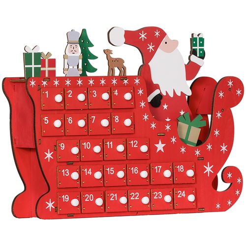 Homcom Advent Calendar, Christmas Countdown Calendar with 24 Drawers