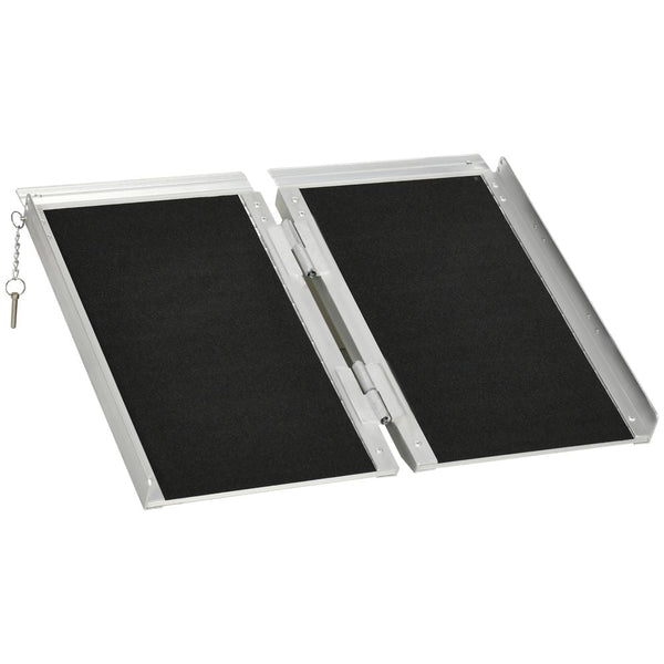 Homcom Duo Wheelchair Ramp Pushchair Mobility Assistance w/Carry Handle 72x61cm