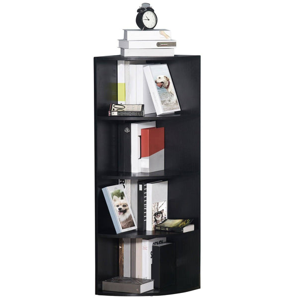 Four-Tier Corner Storage Unit - Black