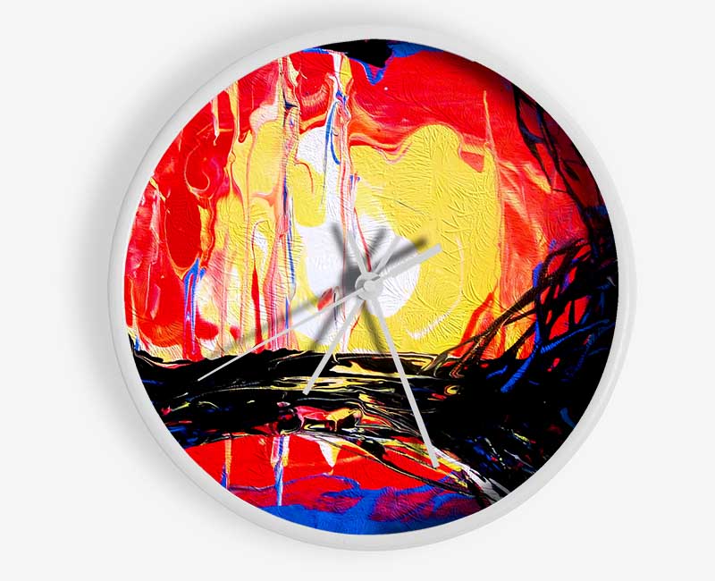 Abstract Earth Clock - Wallart-Direct UK