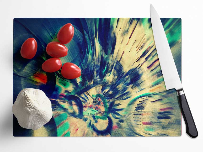 Abstraction Glass Chopping Board
