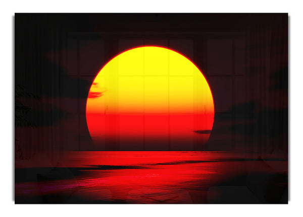 Strahlend gelbe Sonne