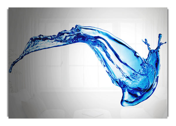 Blaue Spritzer-Bewegung
