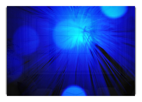 Blaue Scheinwerfer