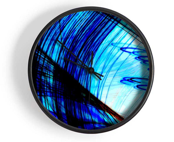 Electrical Blues Clock - Wallart-Direct UK