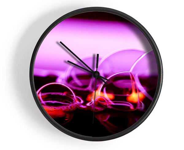 Fire Bubbles Clock - Wallart-Direct UK