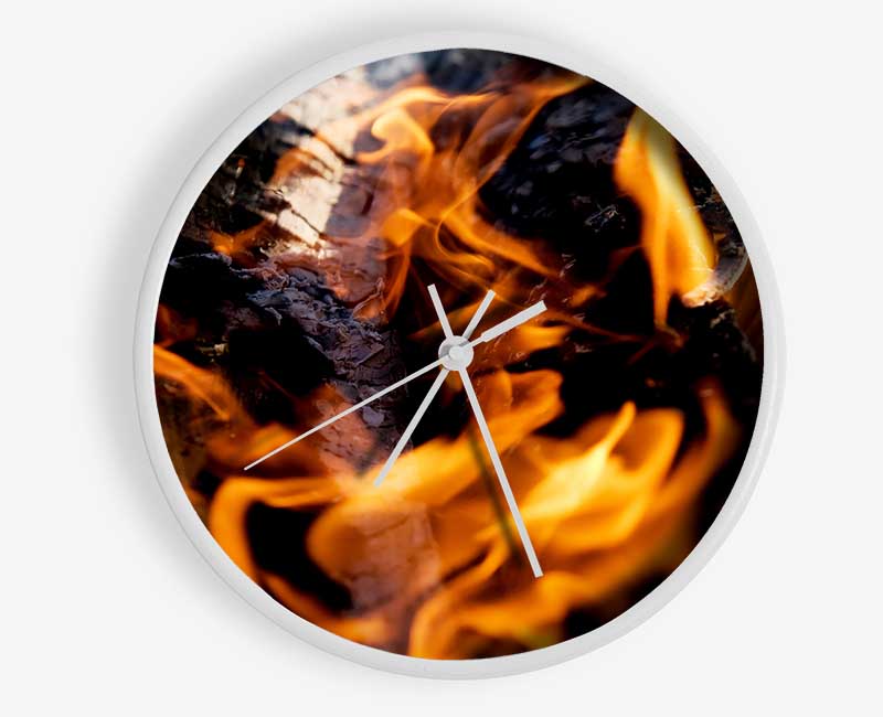 Flames Clock - Wallart-Direct UK