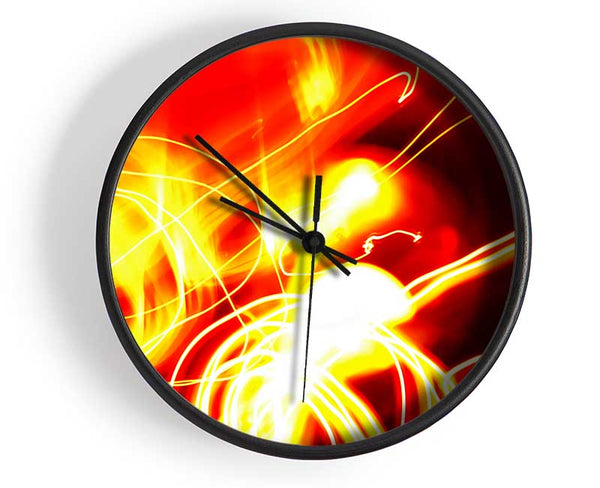 Golden Lava Fury Clock - Wallart-Direct UK