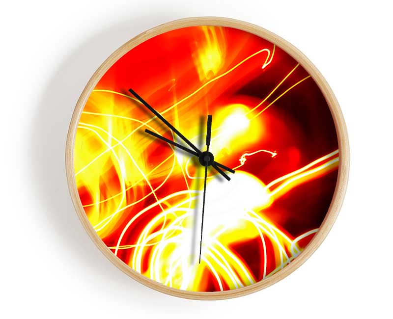 Golden Lava Fury Clock - Wallart-Direct UK