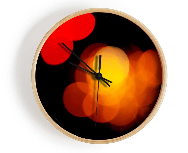 Golden Red Berries Clock - Wallart-Direct UK