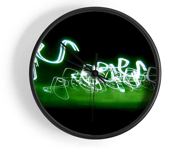 Green Liquid Light Clock - Wallart-Direct UK