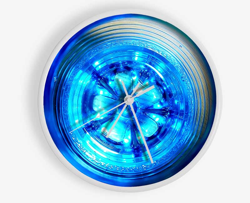 Intense Blue Clock - Wallart-Direct UK