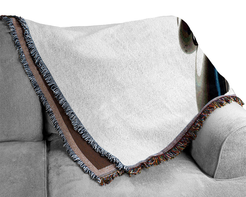 Liquid Blue Twist Woven Blanket
