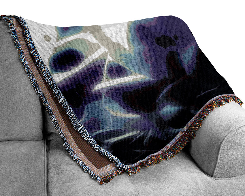 Magic Mystical Mushrooms Woven Blanket