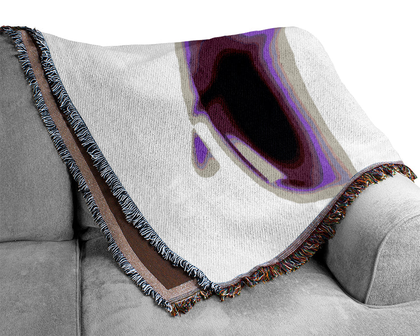 Purple Alien Planet Woven Blanket