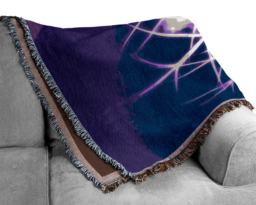 Purple Thorns Woven Blanket