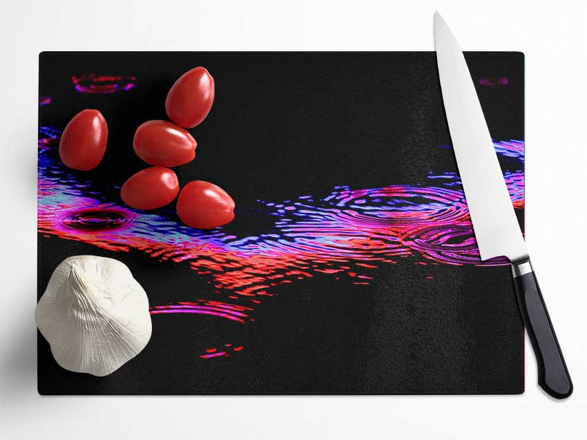 Rain Colorful Glass Chopping Board