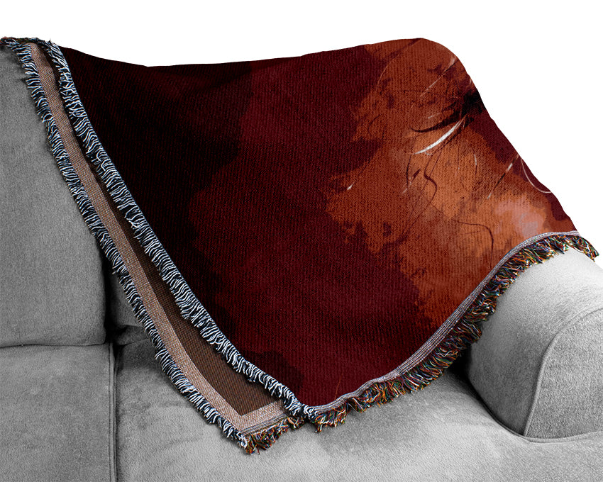 Red Broken Glass Woven Blanket