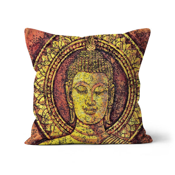 Ethnisches Kissen mit goldenen Buddha-Kreisen