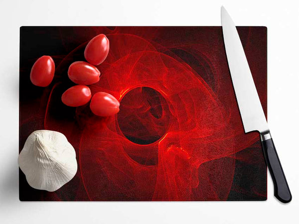 Red Planet Smoke Glass Chopping Board