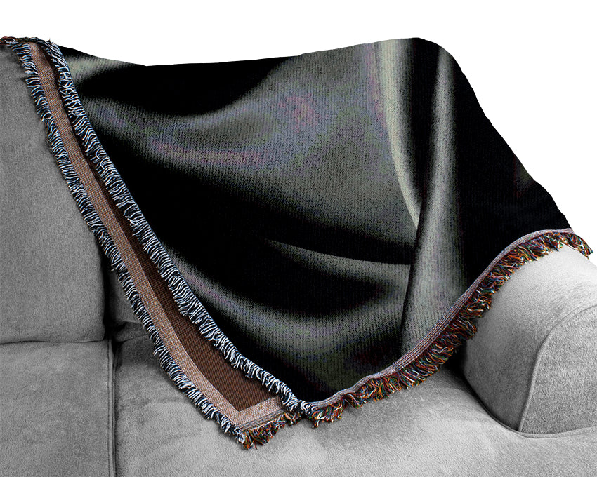Silk Black Woven Blanket