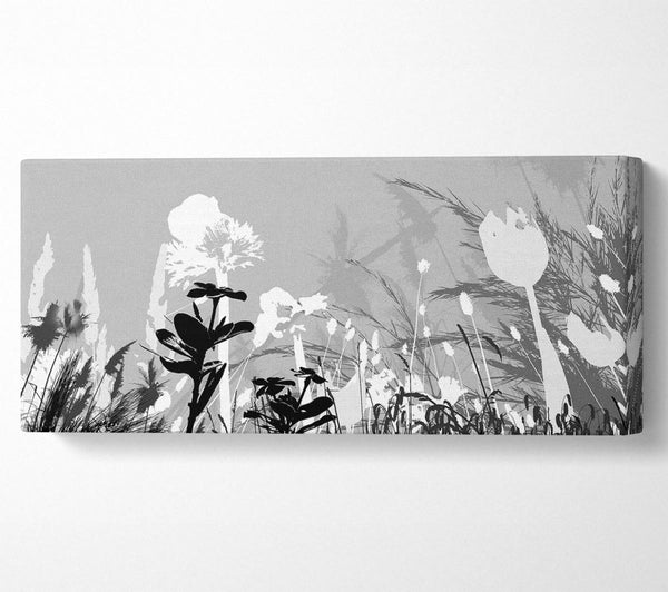 Silberne Spritzer Blumen