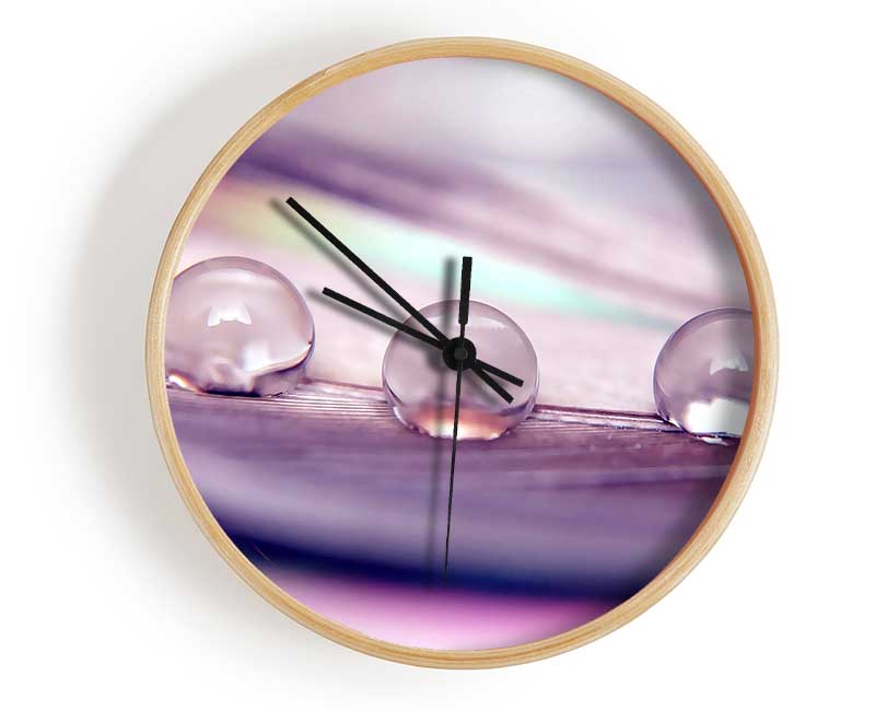 Three Water Drops Clock - Wallart-Direct UK