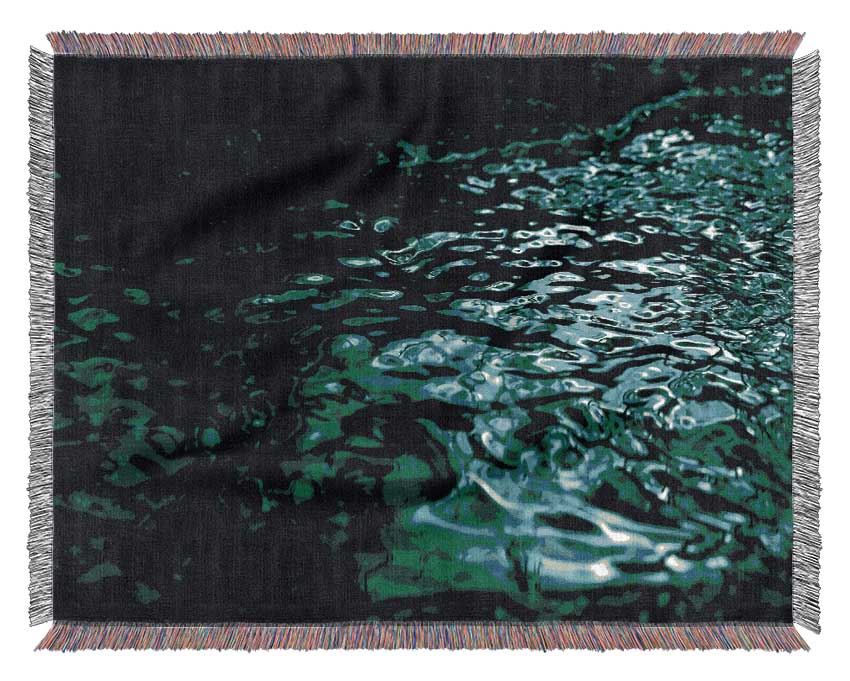 Turbulent Waters Woven Blanket