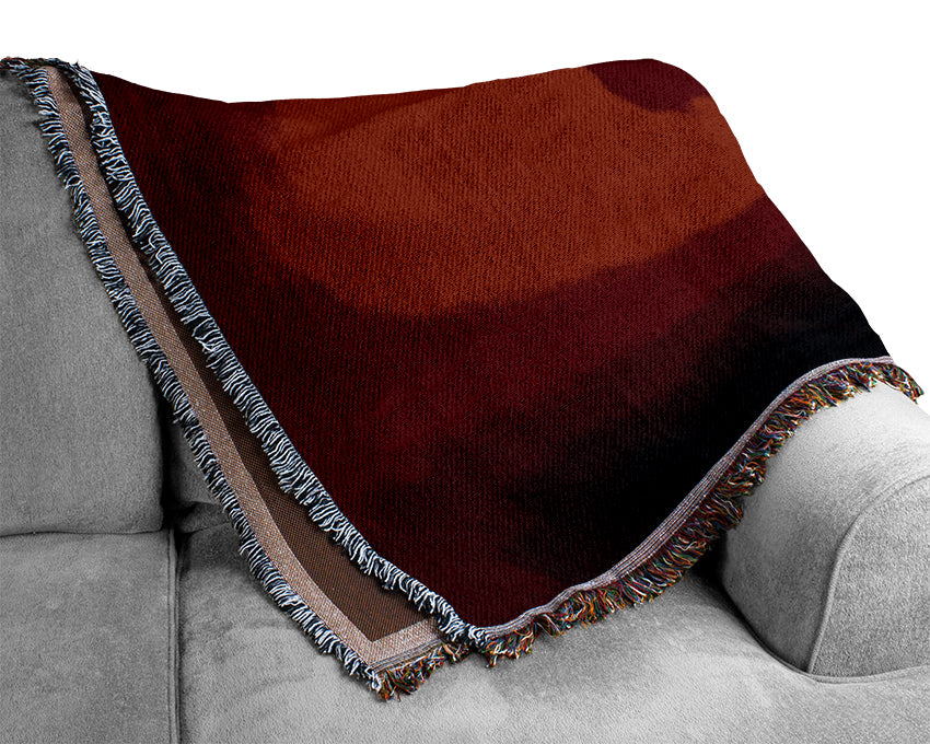 Twist Of Red Woven Blanket